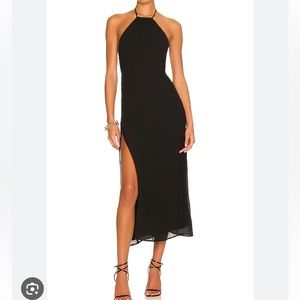 Camila Coelho NWT Ivone Midi Dress in Black XS